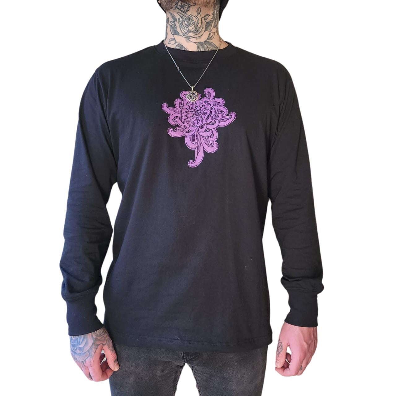 Black Longsleeve Purple Snake Tee