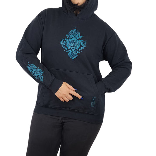 Black Paisley Hoodie