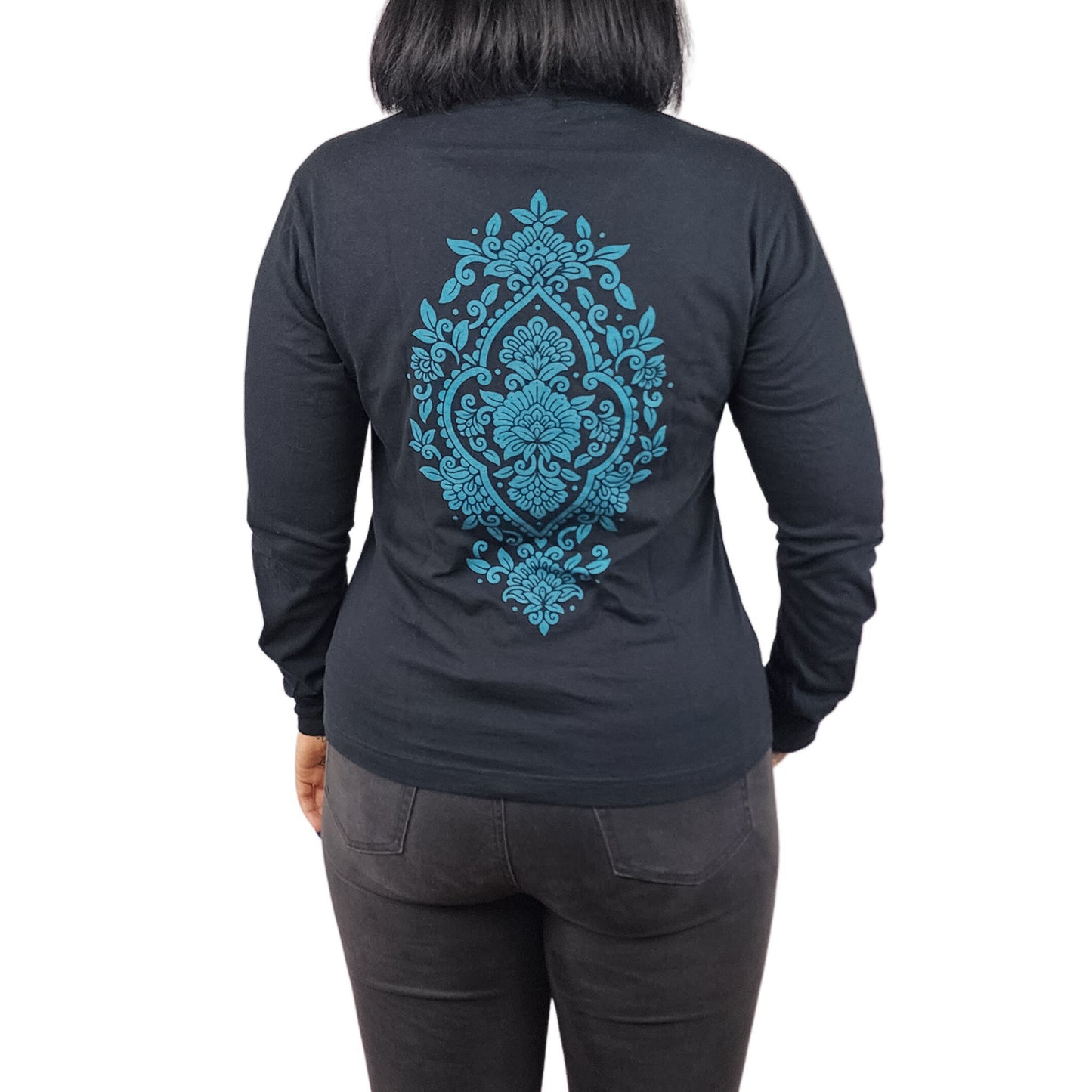 Black Paisley Longsleeve Tee