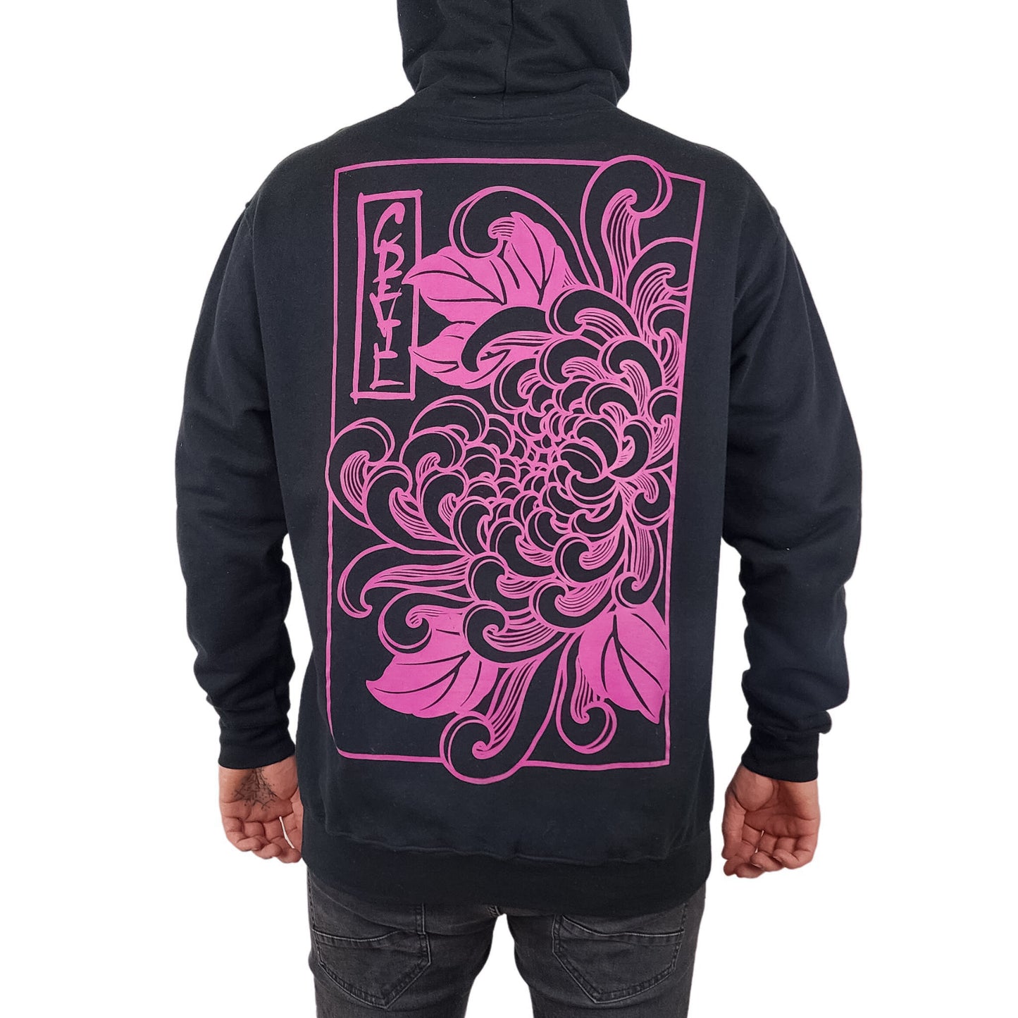 Black Flower Hoodie