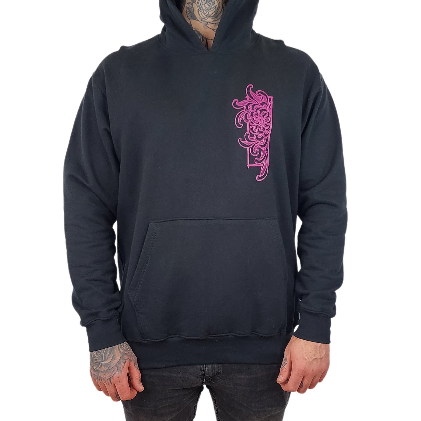 Black Flower Hoodie