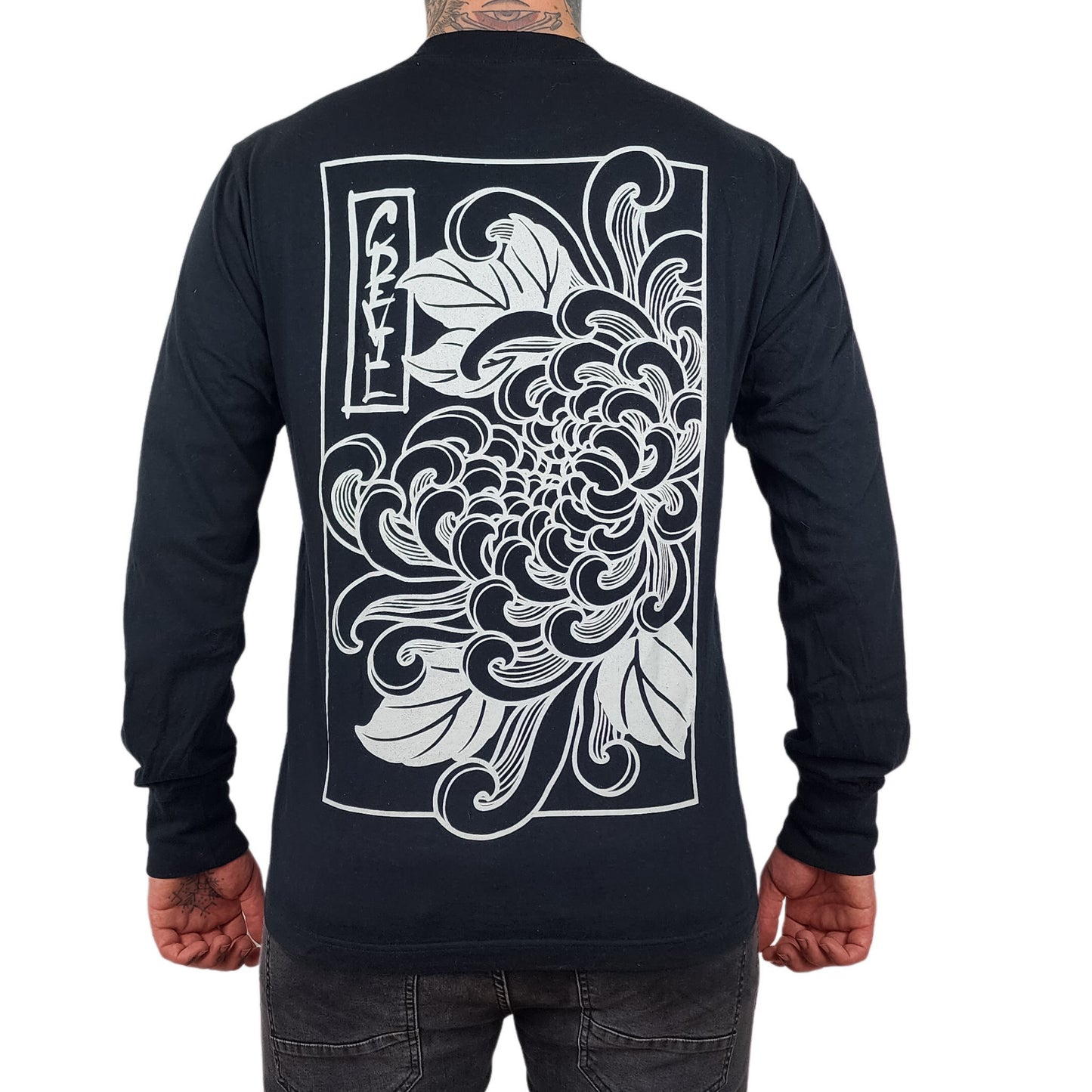 Black Flower Longsleeve Tee