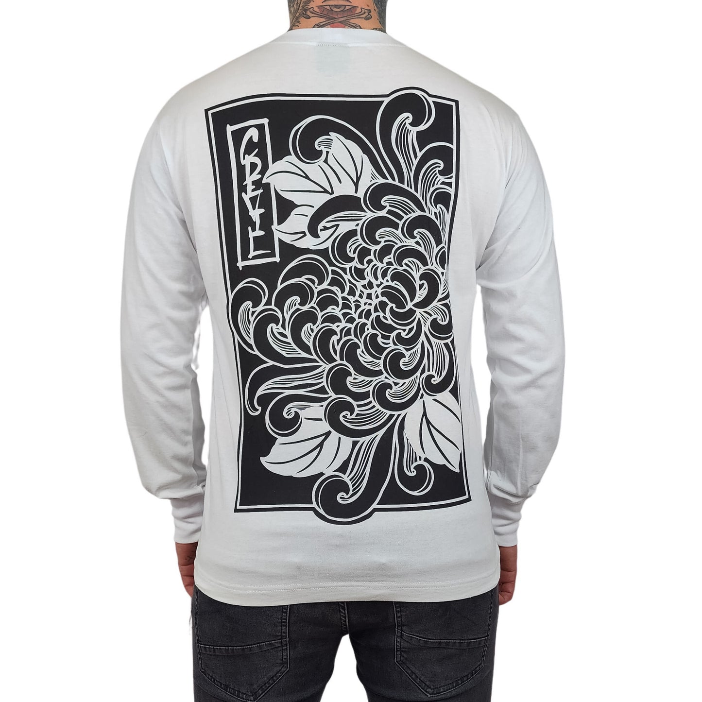 White Flower Longsleeve Tee